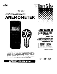 Thumbnail of document Manual - HHF803 Handheld Metal Vane Anemometer